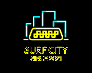 Neon City Taxi  logo design