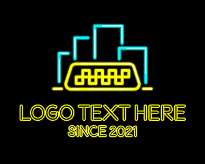 Cab - Neon City Taxi logo design