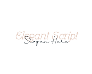 Elegant Feminine Script logo design