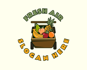 Organic Fruit Cart logo design