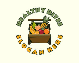 Organic Fruit Cart logo design