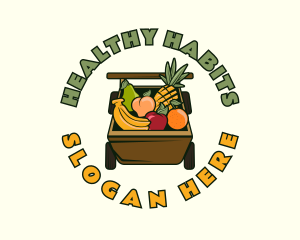 Organic Fruit Cart logo design