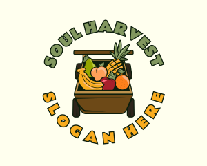 Organic Fruit Cart logo design