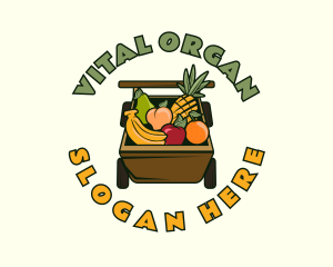 Organic Fruit Cart logo design