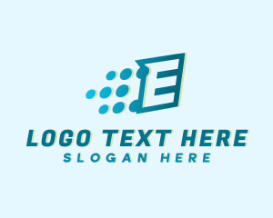 Static Motion - Modern Tech Letter E logo design