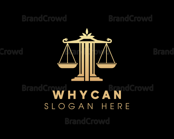 Law Column Justice Scale Logo