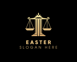 Law Column Justice Scale Logo
