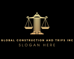 Law Column Justice Scale Logo