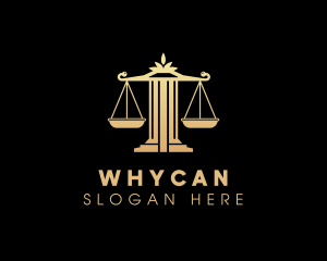 Law Column Justice Scale Logo