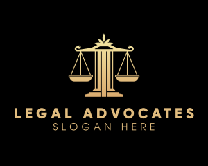 Law Column Justice Scale logo design