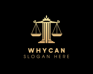 Legal Advice - Law Column Justice Scale logo design