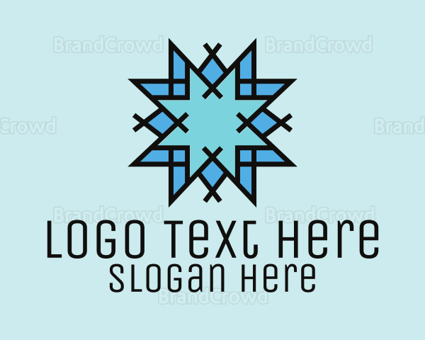 Blue Snowflake Mosaic Logo