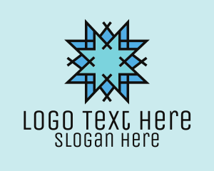 Blue Snowflake Mosaic Logo