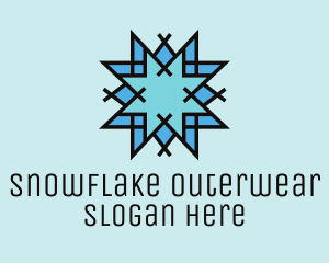 Blue Snowflake Mosaic logo design