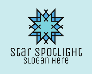 Blue Snowflake Mosaic logo design