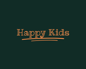 Kid Chalk Writing logo design