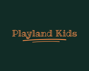 Kid - Kid Chalk Writing logo design