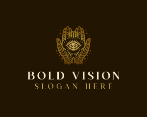 Fortune Telling Hand Eye logo design