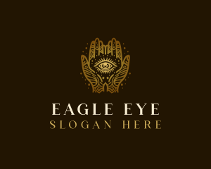 Fortune Telling Hand Eye logo design