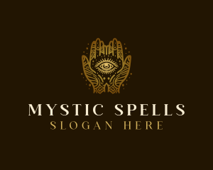 Witchcraft - Fortune Telling Hand Eye logo design