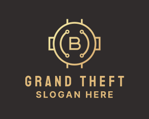 Letter B - Gold Crypto Letter B logo design