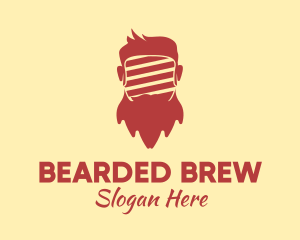 Hipster Guy Beard logo design