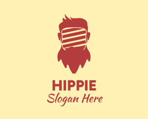 Hipster Guy Beard logo design