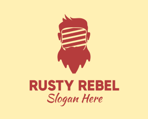 Hipster Guy Beard logo design