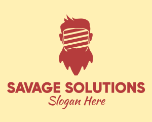 Thug - Hipster Guy Beard logo design