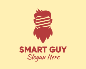 Hipster Guy Beard logo design