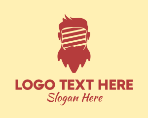 Hipster Guy Beard Logo