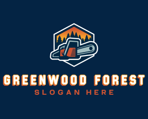 Industrial Forestry Chainsaw logo design