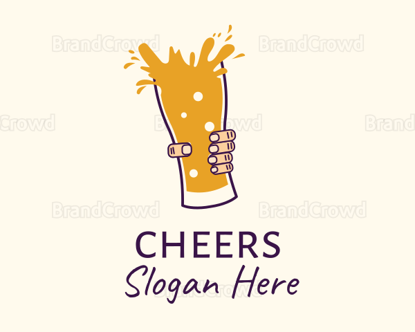 Beer Drinking Glass Logo