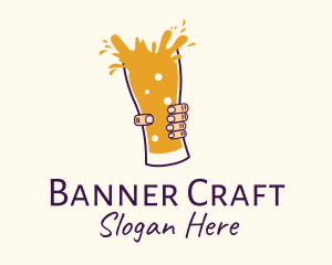 Beer Drinking Glass logo design