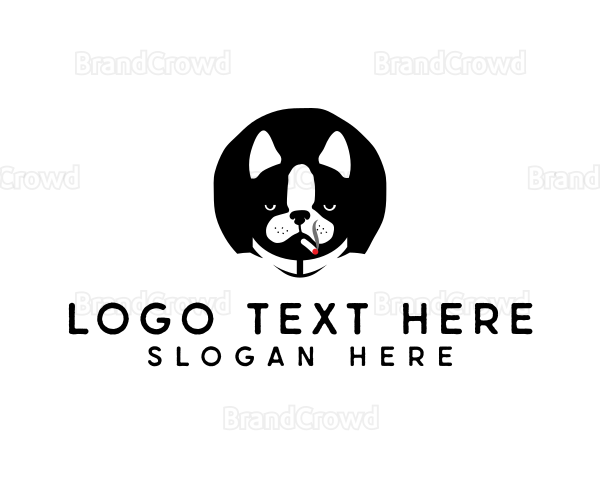 Cool Dog Smoking Logo