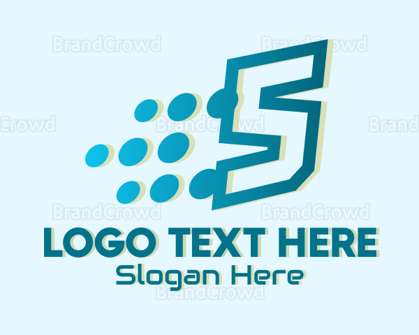 Modern Tech Number 5 Logo