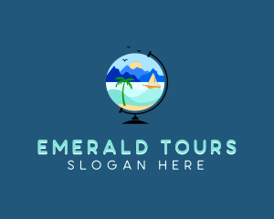 Island Beach Tour logo design