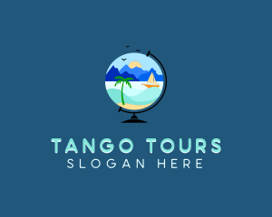 Island Beach Tour logo design