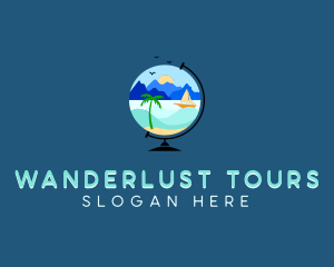 Island Beach Tour logo design