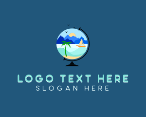 Tour Guide - Island Beach Tour logo design