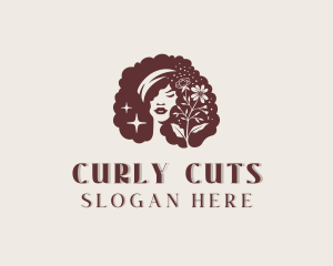 Curly - Salon Curly Hairstyle logo design