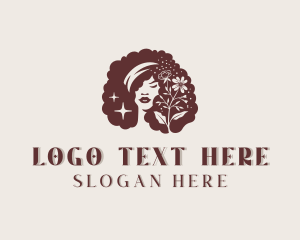 Curly - Salon Curly Hairstyle logo design