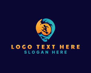 Vacation - Surf Vacation Wave logo design