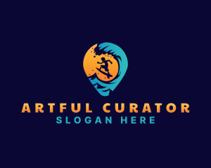 Surf Vacation Wave logo design