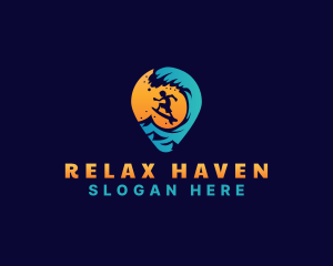 Vacation - Surf Vacation Wave logo design