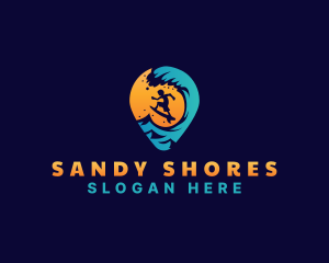 Surf Vacation Wave logo design