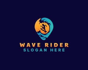 Surfer - Surf Vacation Wave logo design