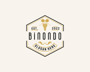 Bartender - Wine Vineyard Liquor logo design