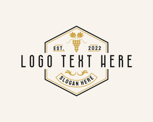 Wine Vineyard Liquor  Logo