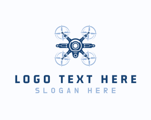 Videography - Surveillance Drone Flying logo design